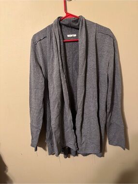 Maurices Gray Open-Front Shawl Collar Sweater Cardigan, size large, lightweight